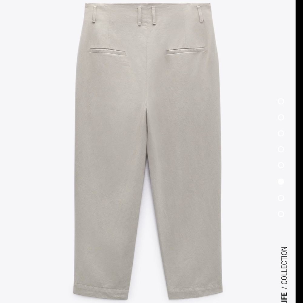 NWOT SLIGHT TEAR Cropped tapered fit pants — Zara - Picture 5 of 8